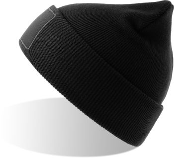 Atlantis | Pletená čepice patch black onesize