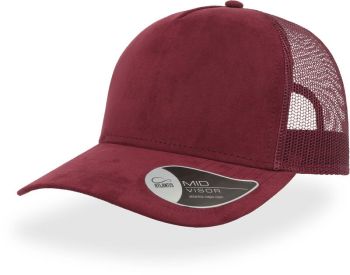 Atlantis | 5 panelová Trucker kšiltovka "Rapper Suede" burgundy onesize