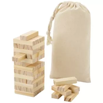Dřevěná hra padající věž Jumble přírodní