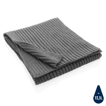Pletený šál 180x25cm Impact z Polylana® AWARE™ sivá