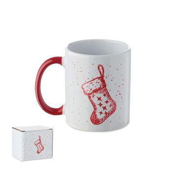 FESTIMUG Vánoční keramický hrnek 300 ml Červená