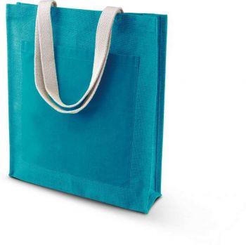 JUTE SHOPPER BAG Turquoise U