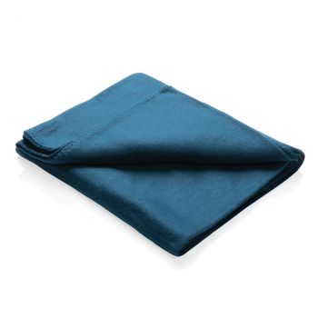 Fleecová deka vo vrecúšku námornícka modrá