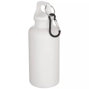 400ml láhev na bodu Oregon s karabinou z recyklovaného plastu s certifikací RCS bílá