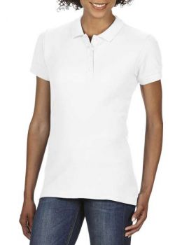 SOFTSTYLE® LADIES' DOUBLE PIQUÉ POLO White M