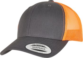 Flexfit | Vintage Trucker kšiltovka charcoal/neon orange onesize