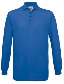 B&C | Piqué polo s dlouhým rukávem royal blue S