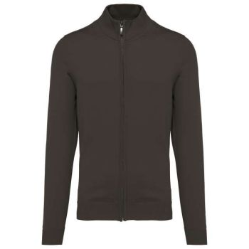 MEN'S FULL ZIP CARDIGAN Dark Grey L