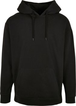Build your Brand Basic | Oversize mikina s kapucí z těžké bavlny black XL