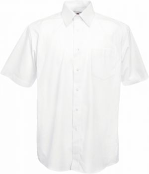 F.O.L. | Popelínová košile s krátkým rukávem white M