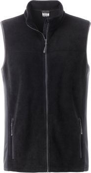James & Nicholson | Pánská pracovní fleecová vesta - Strong black/carbon XXL
