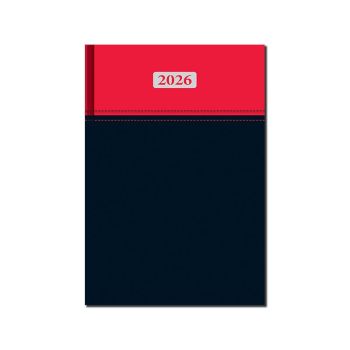Denný diár A5 MILANO červeno-čierny 2026