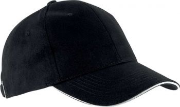 ORLANDO - 6 PANEL CAP Black/White U