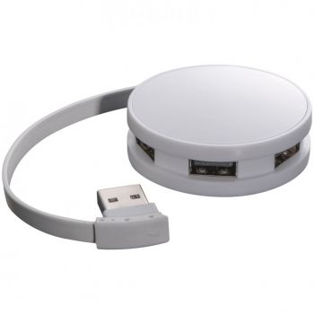 Okrúhly USB hub White