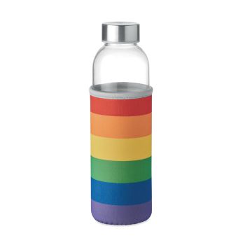 UTAH GLASS Skleněná lahev v neoprenu multicolour