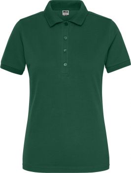 James & Nicholson | Dámské pracovní elast. polo z bio bavlny - Solid dark green M