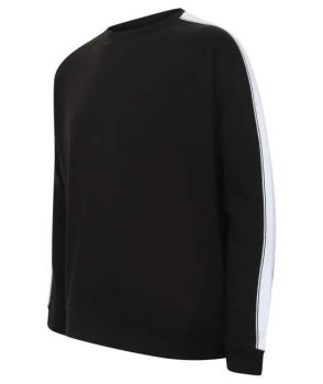 UNISEX CONTRAST SWEAT Black/White S