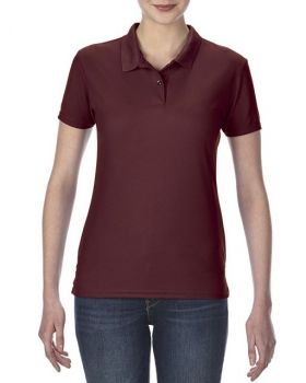 PERFORMANCE® LADIES' DOUBLE PIQUÉ POLO Maroon 2XL