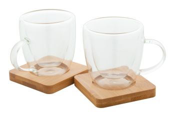 Mocaboo sada pohárov na espresso zo skla transparent , natural