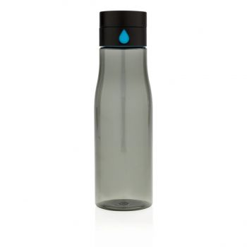 Tritanová fľaša Aqua sledujúci pitný režim čierna