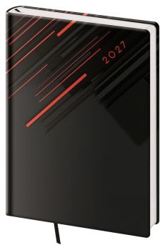 Týždenný diár A5 Vario Red lines