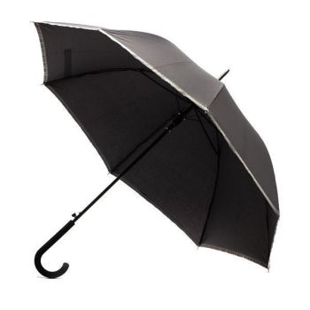 REFU automatický deštník s reflexním lemem, černá