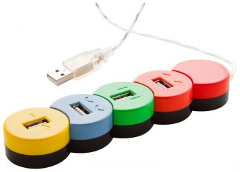 Proc USB hub multicolour , white