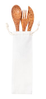 Socex coconut cutlery set natural , white