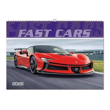Nástenný kalendár Fast cars 2026