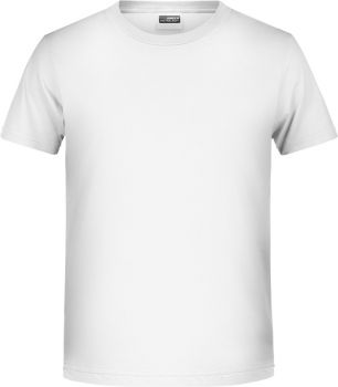 James & Nicholson | Chlapecké tričko z bio bavlny white XL