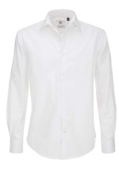 B&C BLACK TIE LSL /MEN White S