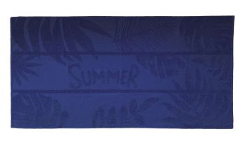 OLIMA JACQUARD BEACH TOWEL Marine Blue 90X170