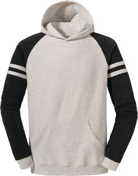 Jerzees | Mikina s kapucí "NuBlend Varsity" oatmeal heather/black ink L
