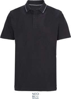 NEOBLU | Unisex piqué polo z těžké bavlny deep black M