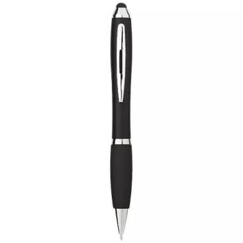 Kuličkové pero a stylus Nash s černým úchopem Černá