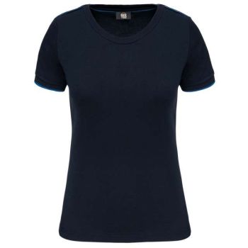 LADIES SHORT-SLEEVED DAYTODAY T-SHIRT Navy/Light Royal Blue M