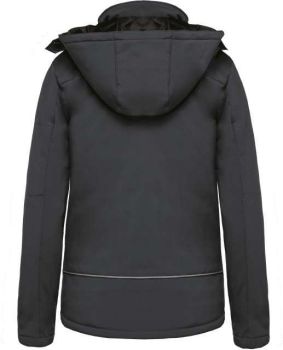 LADIES’ HOODED SOFTSHELL LINED PARKA Titanium 2XL