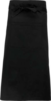 POLYCOTTON EXTRA-LONG APRON Black U