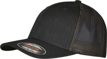 Flexfit | 6 panelová Trucker kšiltovka "Recycled" black/black S/M