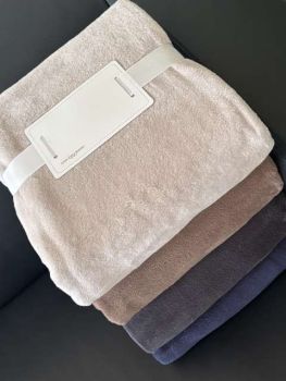 OLIMA CORAL FLEECE BLANKET Taupe U