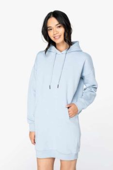 LADIES' ECO-FRIENDLY HOODED SWEATSHIRT DRESS Black M