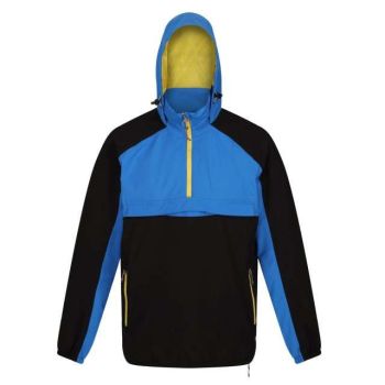 VINTAGE OVERHEAD ANORAK Black/Strong Blue 3XL