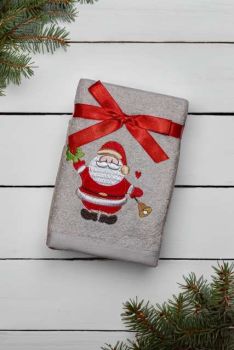 OLIMA CHRISTMAS TOWEL - SANTA CLAUS Sand 45X70