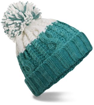 Beechfield | Čepice Apres emerald/soft white onesize