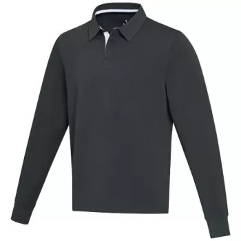 Clyde unisex ragbyová polo mikina Černá L