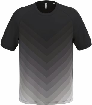 Kariban ProAct | Unisex sportovní tričko s barevným gradientem black XL