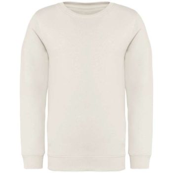 KIDS' ECO-FRIENDLY ROUND NECK SWEATSHIRT Ivory 8/10