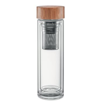 BATUMI GLASS Dvoustěnná skleněná láhev transparent