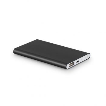 MARCET. Prenosná batéria 4'000 mAh Čierna