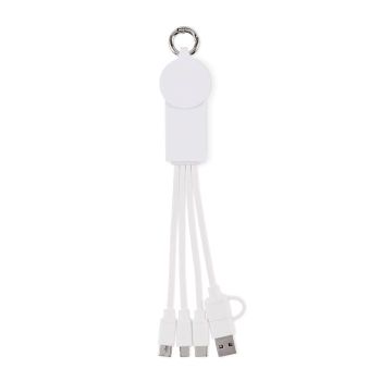 ICAB Nabíjecí type-C kabel 2v1 Bílá